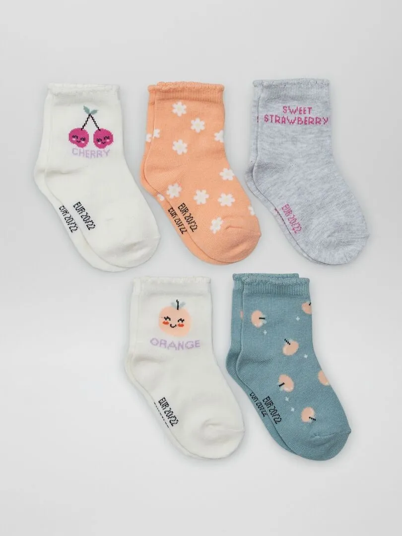 Pack de 5 pares de calcetines - ROSA