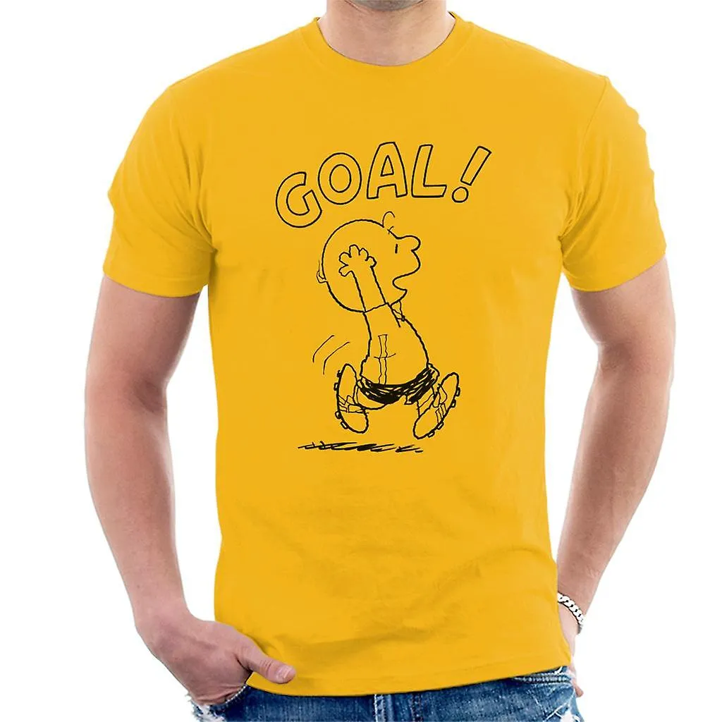 Peanuts Football Charlie Brown Goal camiseta de hombre