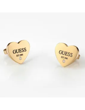 Pendientes Guess Mujer Corazones Acero Dorado JUBE02177