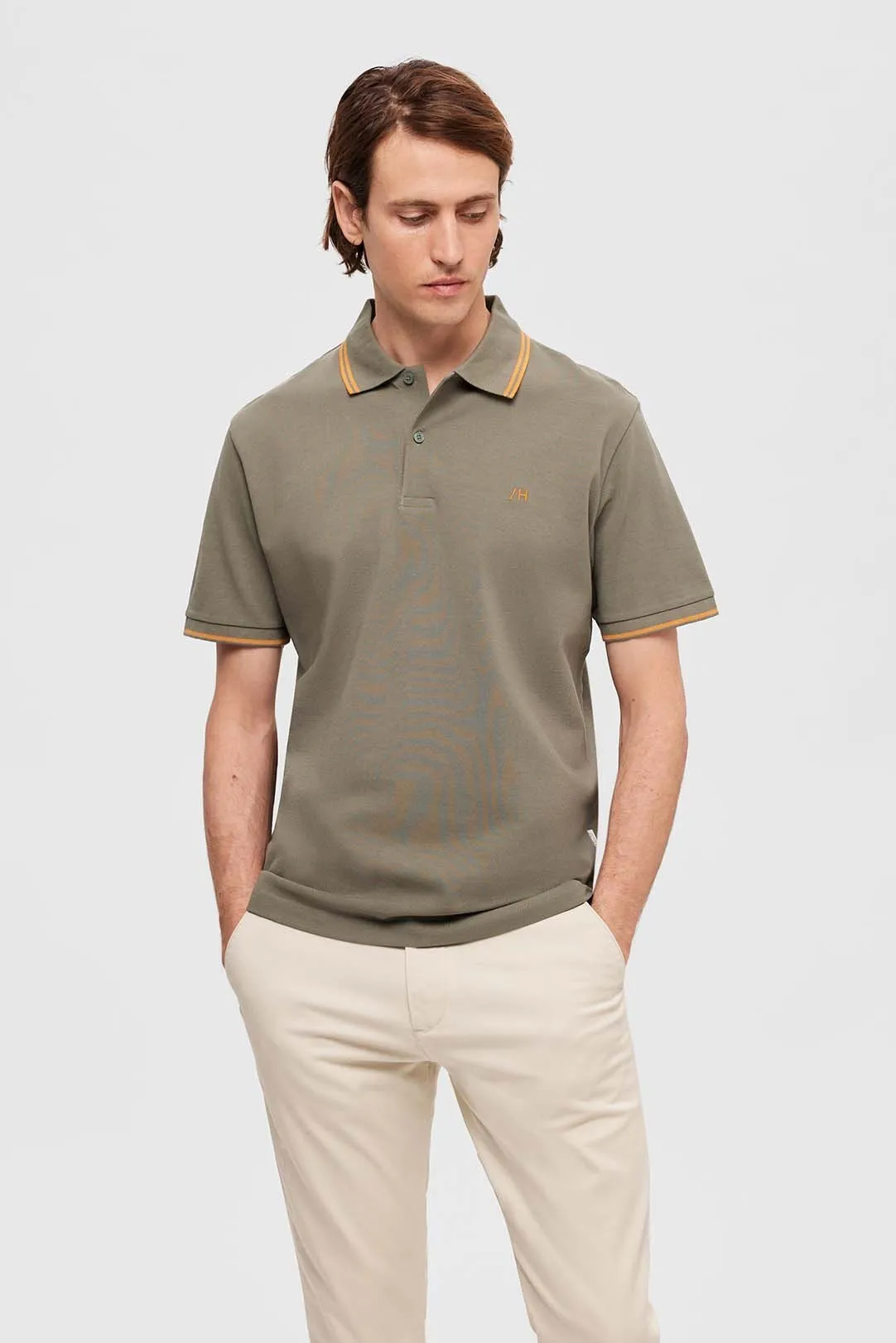 POLO HOMBRE SLHDANTE VERDE FOUR