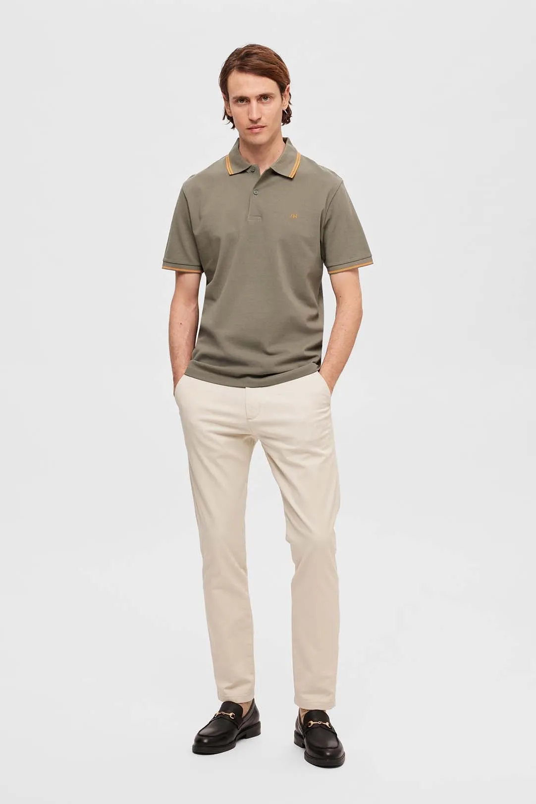 POLO HOMBRE SLHDANTE VERDE FOUR