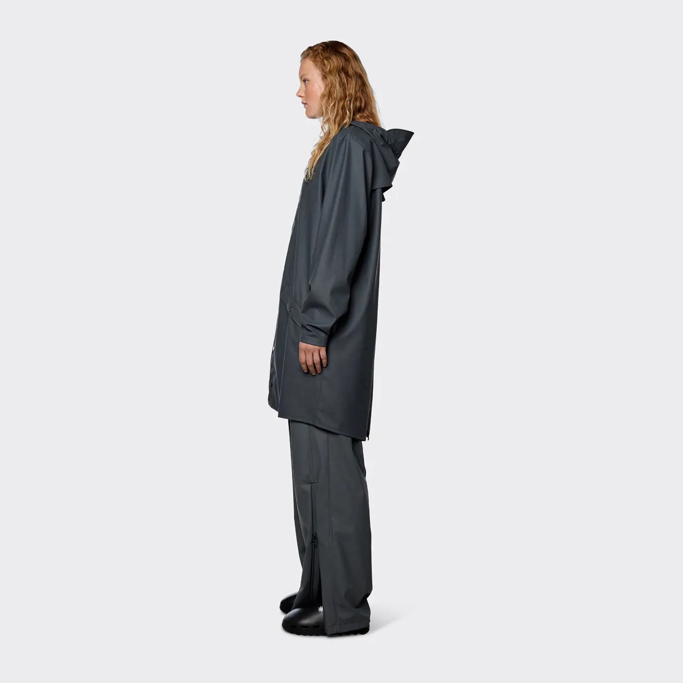 Rains Long Jacket Slate