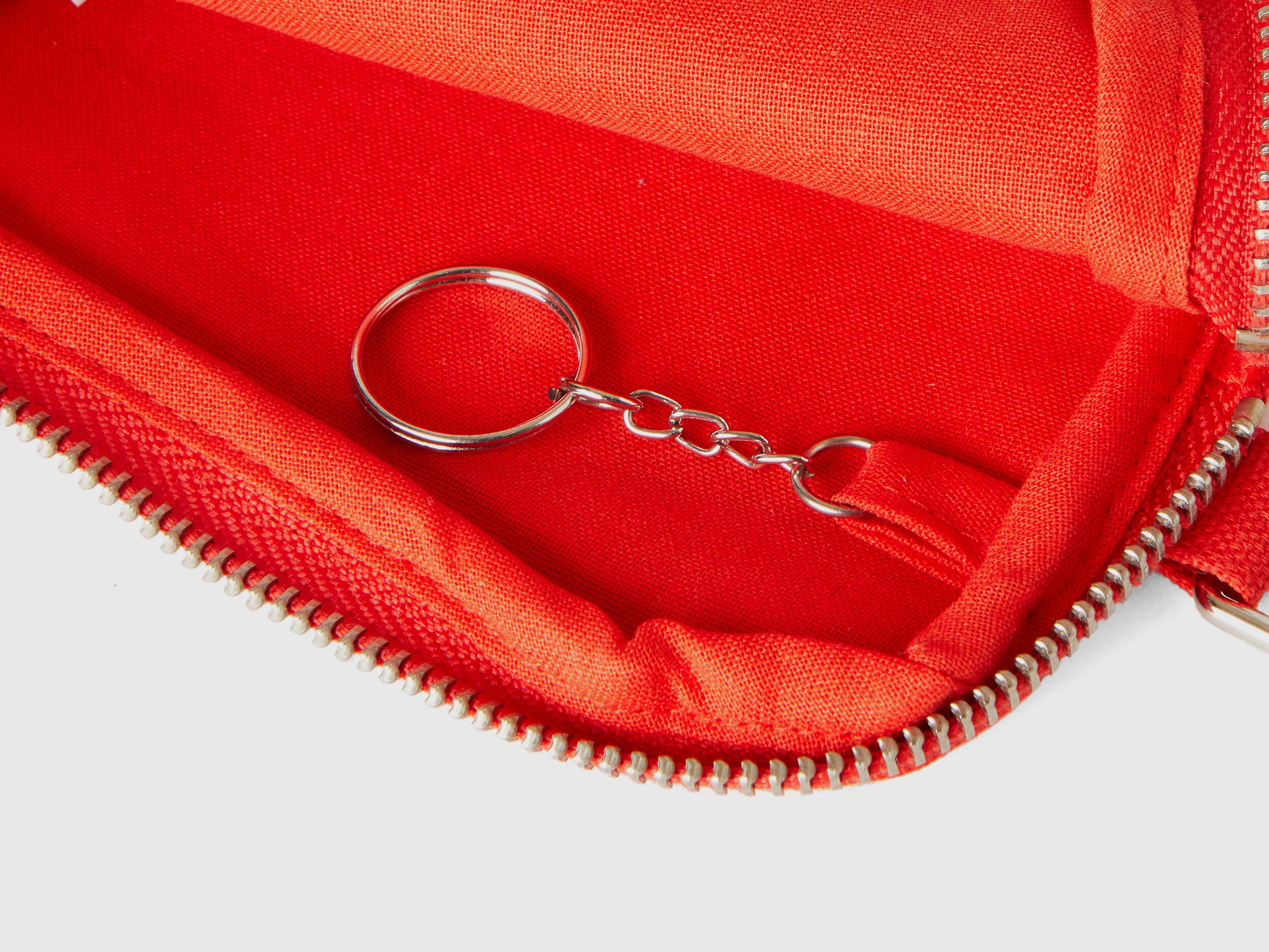 Red keychain and coin purse