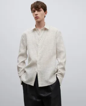 Regular fit checkered shirt man