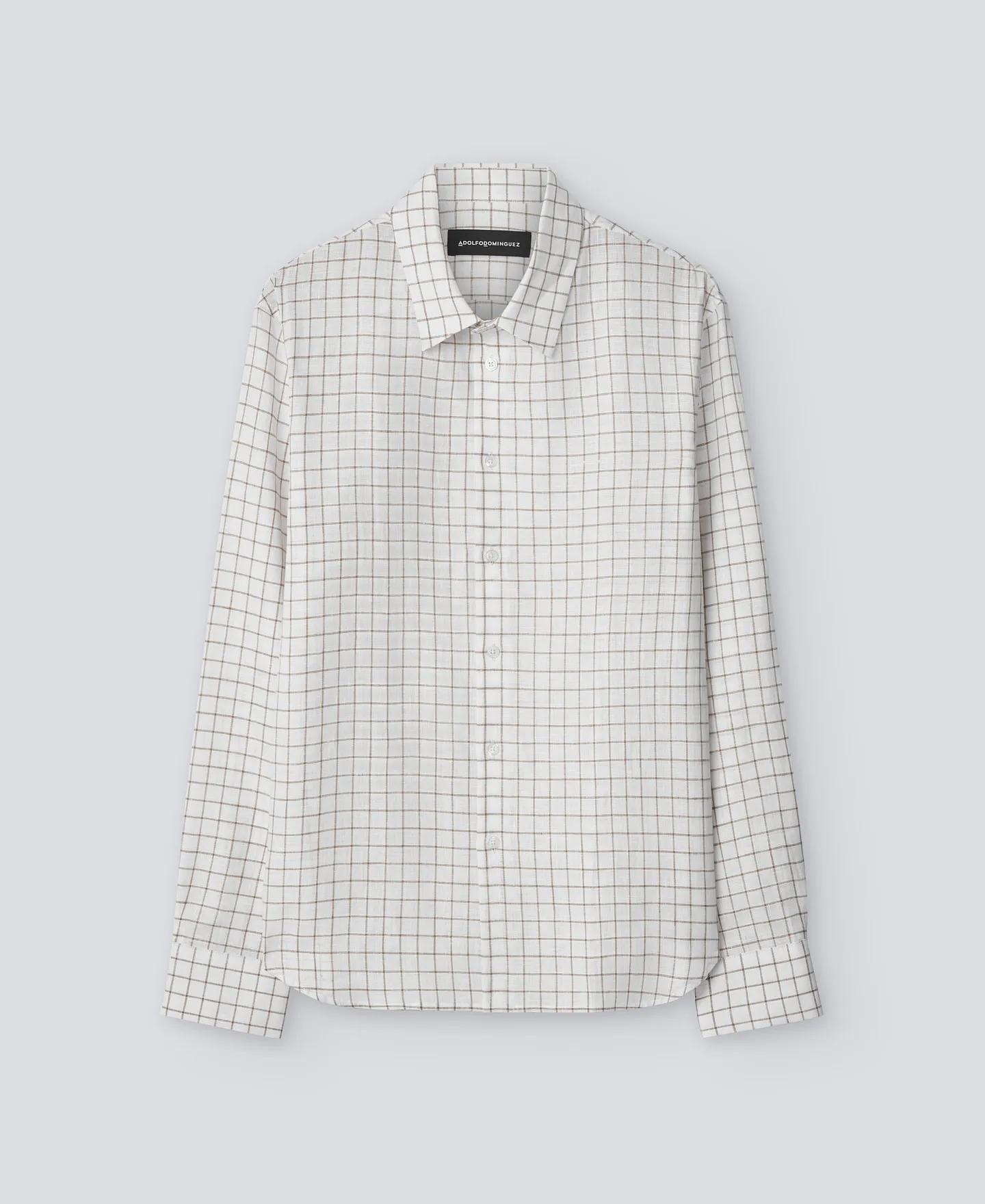 Regular fit checkered shirt man