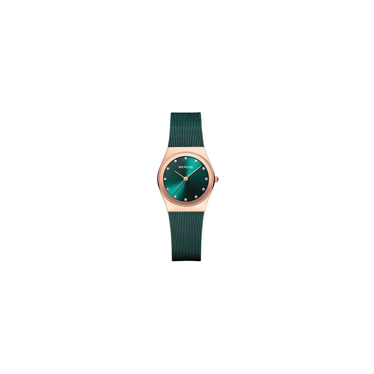 Reloj de mujer con esfera verde tornasolada y brazalete verde - BERING