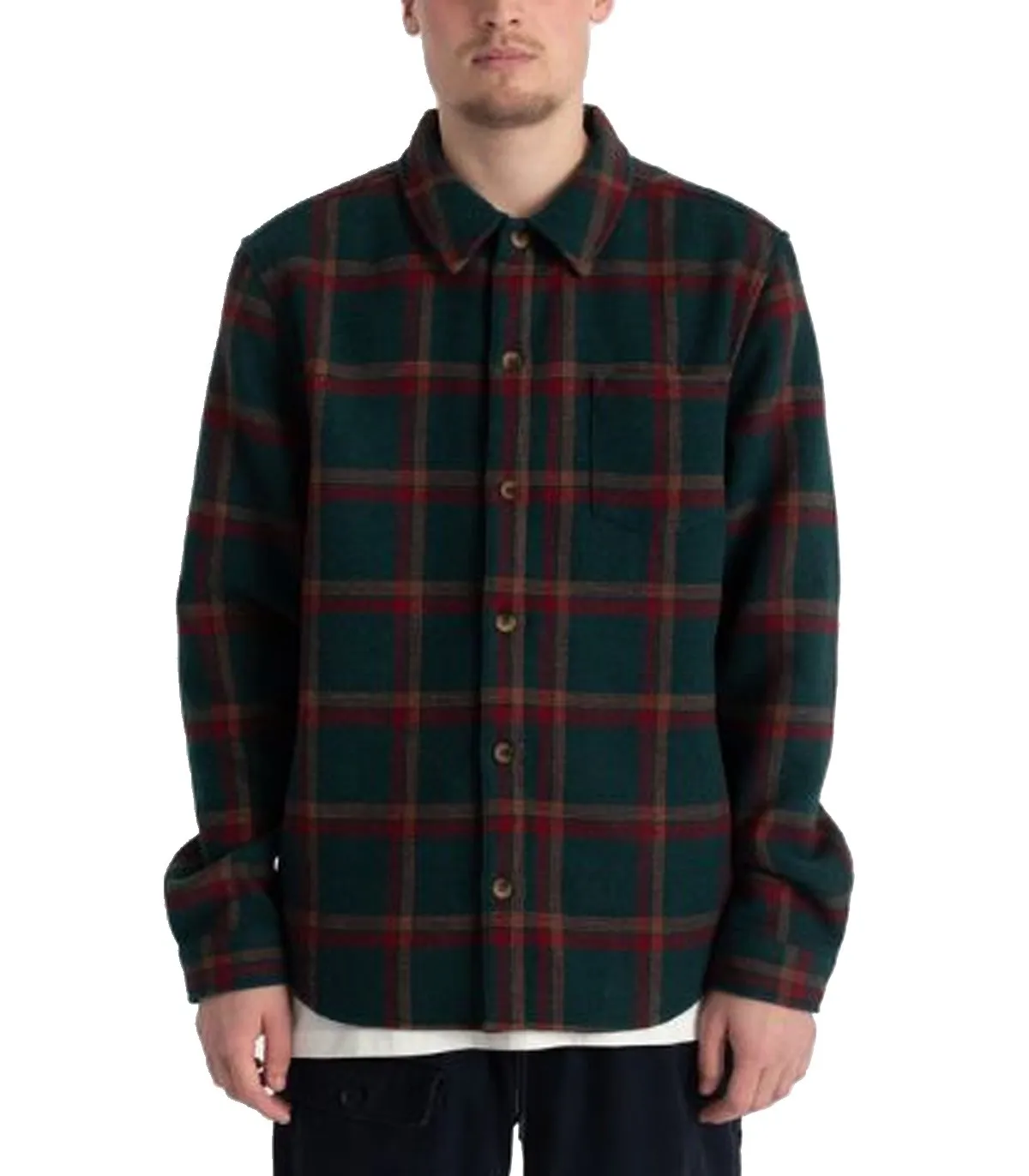 Revolution - Camisa Para Hombre Verde - Casual Overshirt(No imagen)