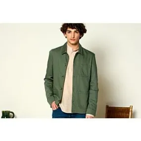 Sage Green men's cotton/linen  painter jacket - FAUSTINIEN