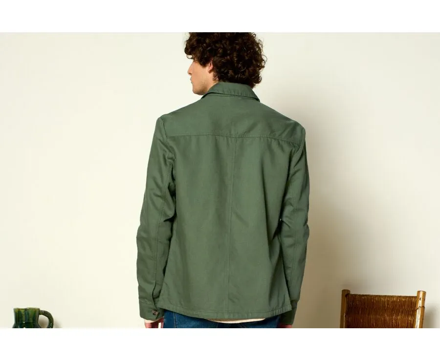 Sage Green men's cotton/linen  painter jacket - FAUSTINIEN