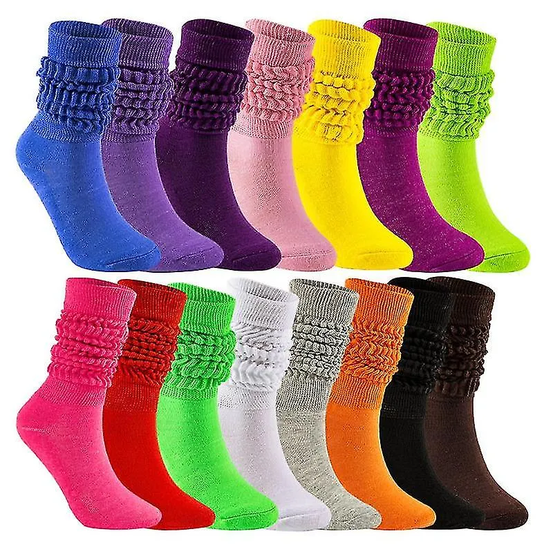 Scrunch Socks For Women Cotton Slouch Sock, Woman Knee High Boot Sock