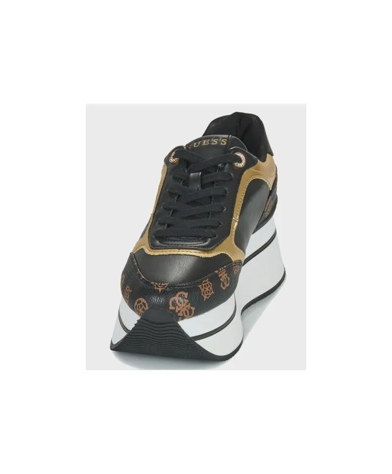 Sneakers GUESS Camrio Negro Dorado Mujer