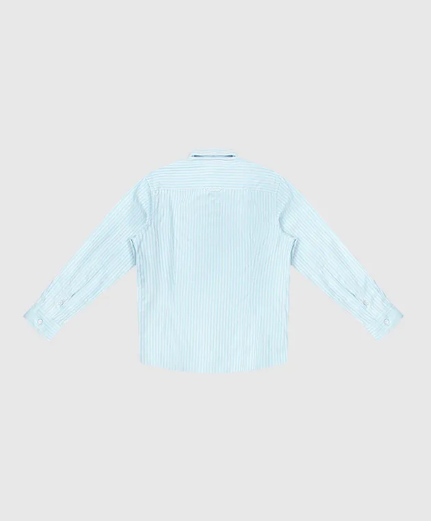 Stefano Ricci Children's turquoise striped shirt