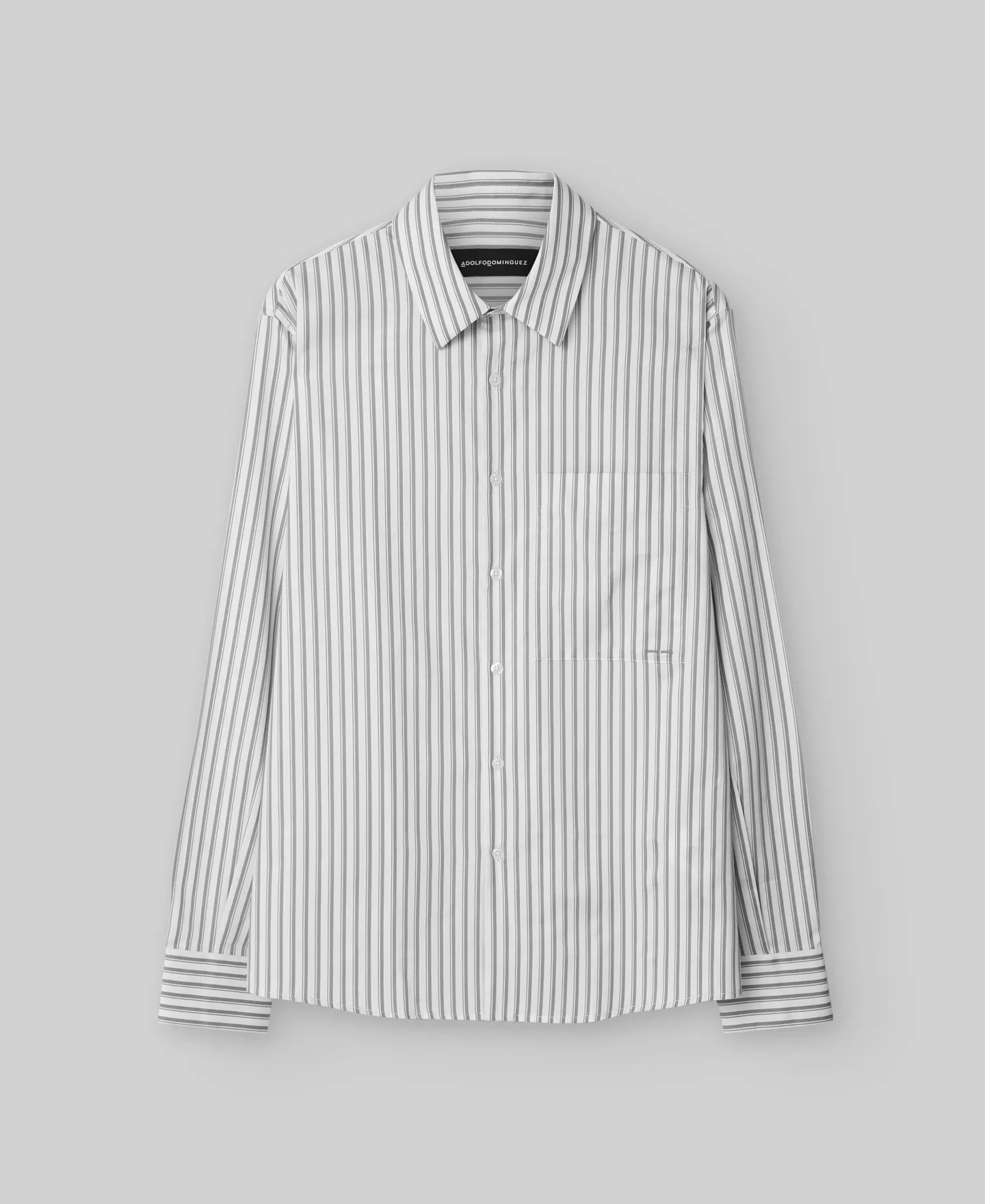 Striped cotton shirt man