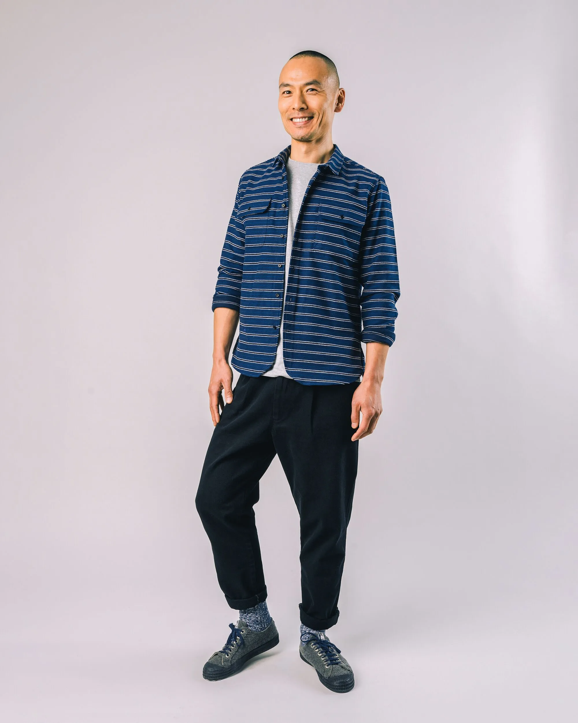 Stripes Overshirt Navy