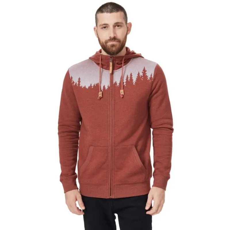 Sudadera con capucha para hombre Tentree Juniper Zip (Cherry Mahogany)