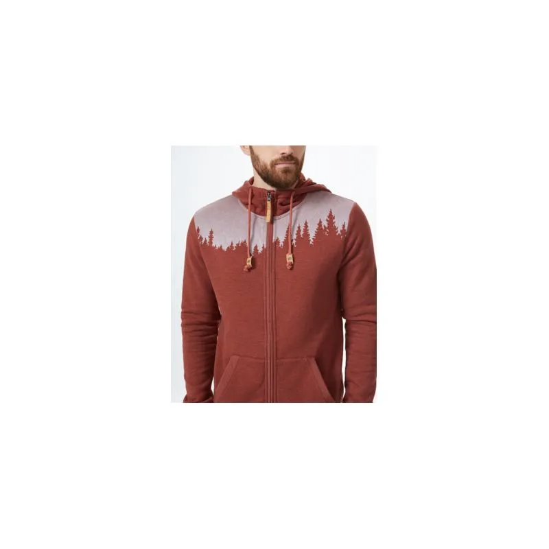 Sudadera con capucha para hombre Tentree Juniper Zip (Cherry Mahogany)