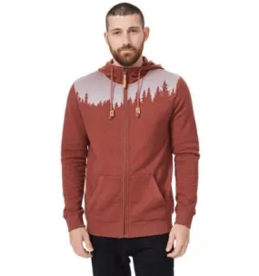 Sudadera con capucha para hombre Tentree Juniper Zip (Cherry Mahogany)