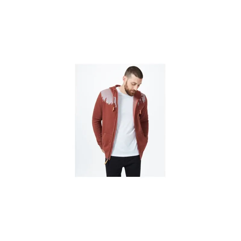 Sudadera con capucha para hombre Tentree Juniper Zip (Cherry Mahogany)