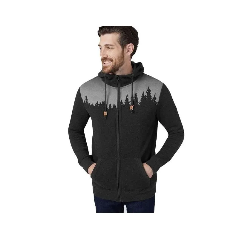 Sudadera con capucha para hombre Tentree Juniper Zip (Meteorite Black Heather)