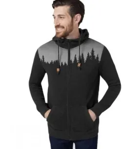 Sudadera con capucha para hombre Tentree Juniper Zip (Meteorite Black Heather)