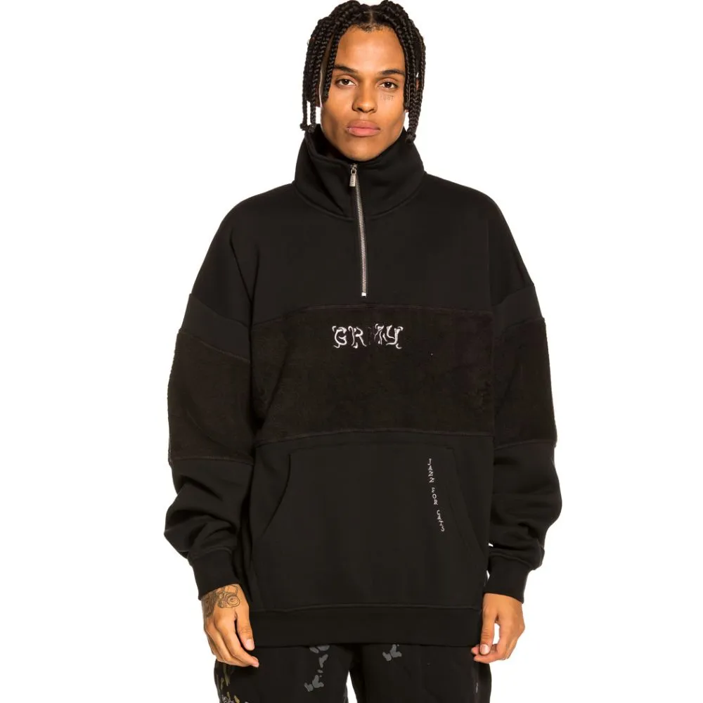 SUDADERA GRIMEY "JAZZ THING" HIGH NECK  BLACK | FALL 21