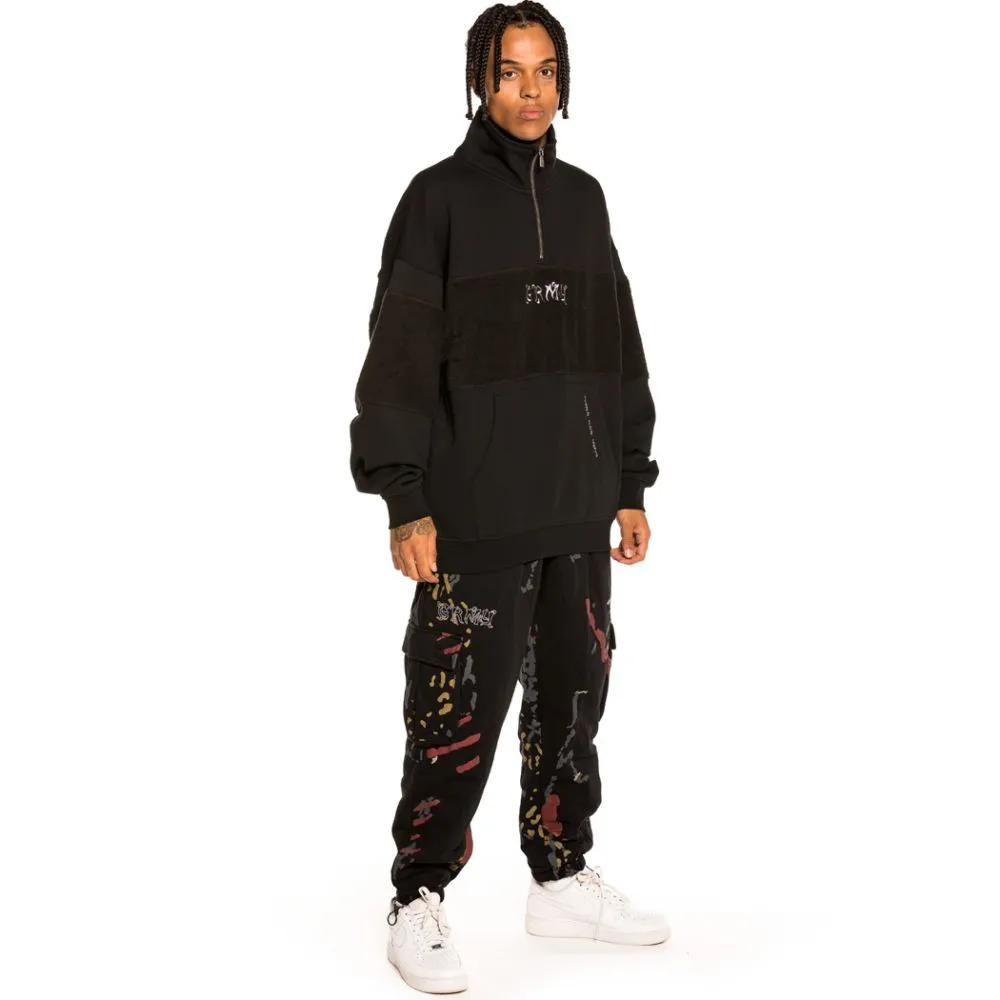 SUDADERA GRIMEY "JAZZ THING" HIGH NECK  BLACK | FALL 21