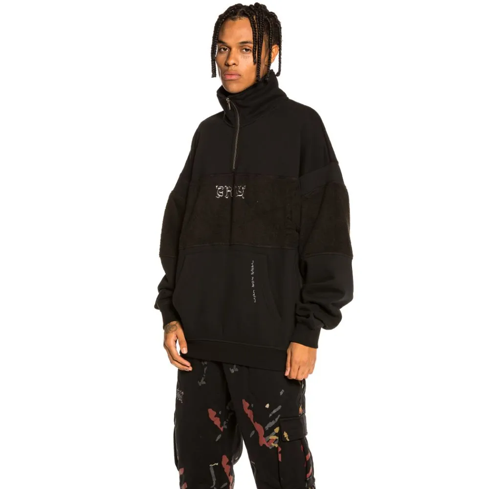 SUDADERA GRIMEY "JAZZ THING" HIGH NECK  BLACK | FALL 21