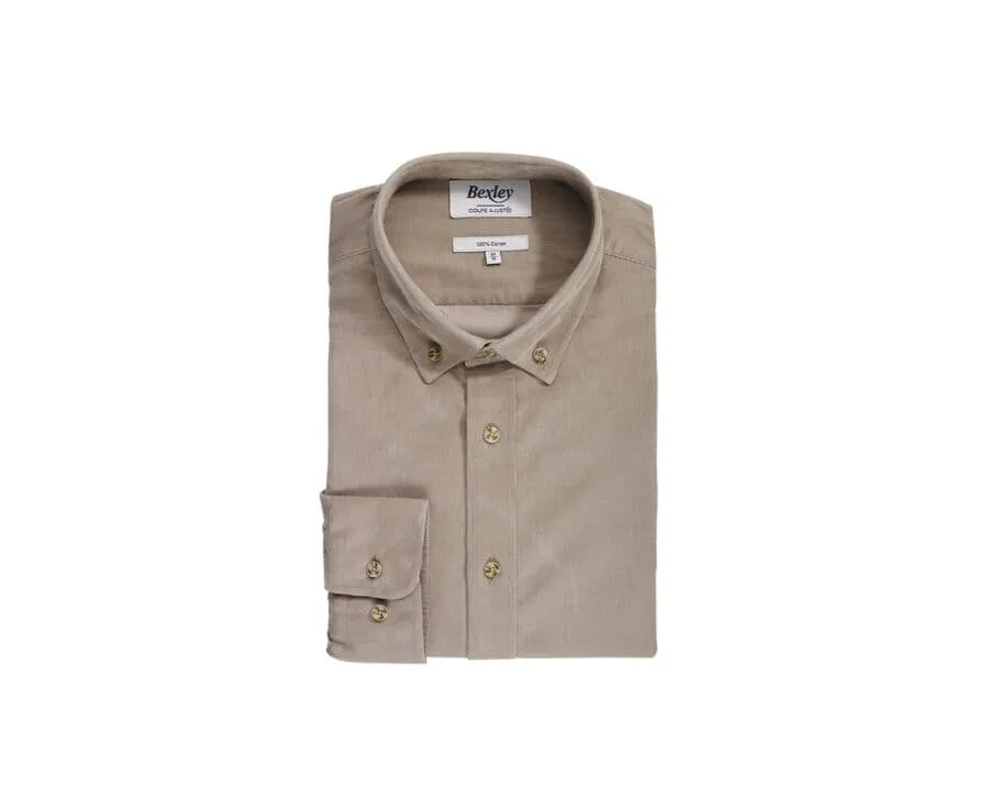 TAUPE CLAIR CORDUROY SHIRT  WAYNE