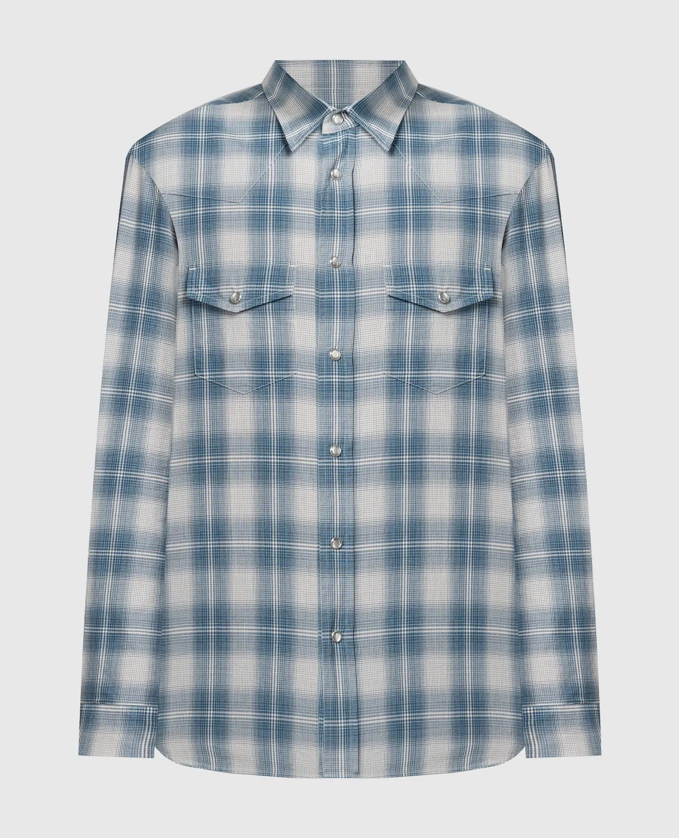 Tom Ford Blue checked shirt