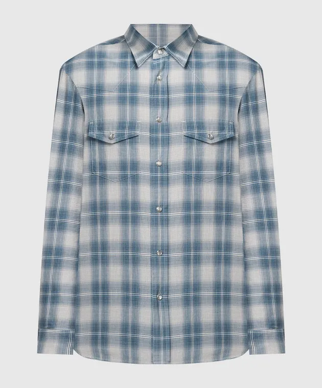 Tom Ford Blue checked shirt