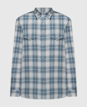 Tom Ford Blue checked shirt