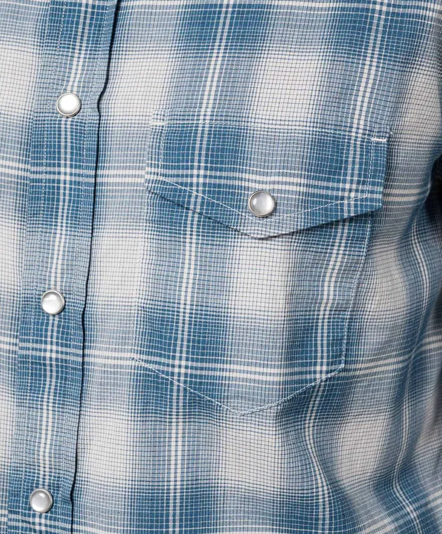 Tom Ford Blue checked shirt