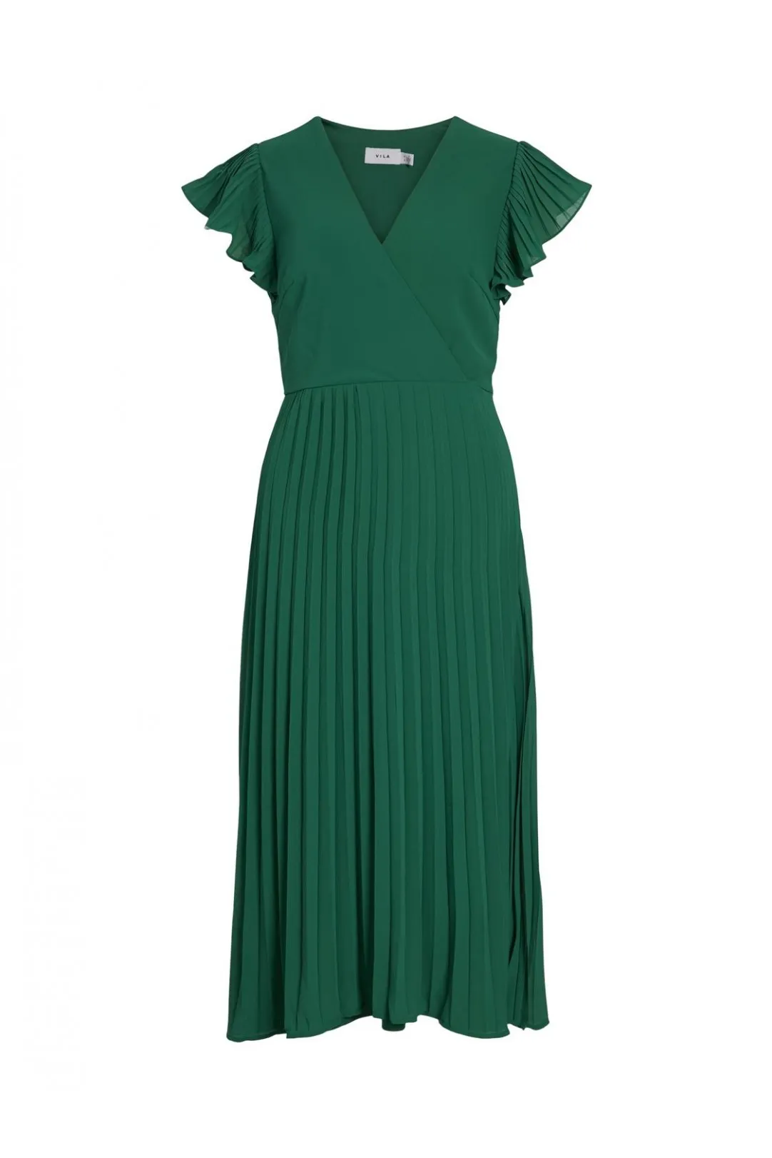 VESTIDO MIDI PLISADO VISOPHIA VERDE