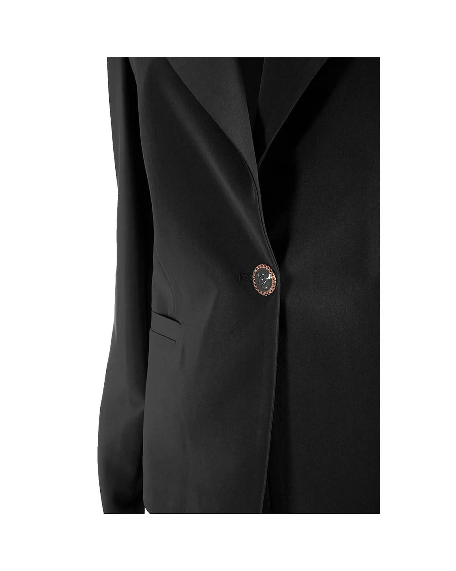 Yes Zee Sophisticated Crepe Jacket with Logo Button