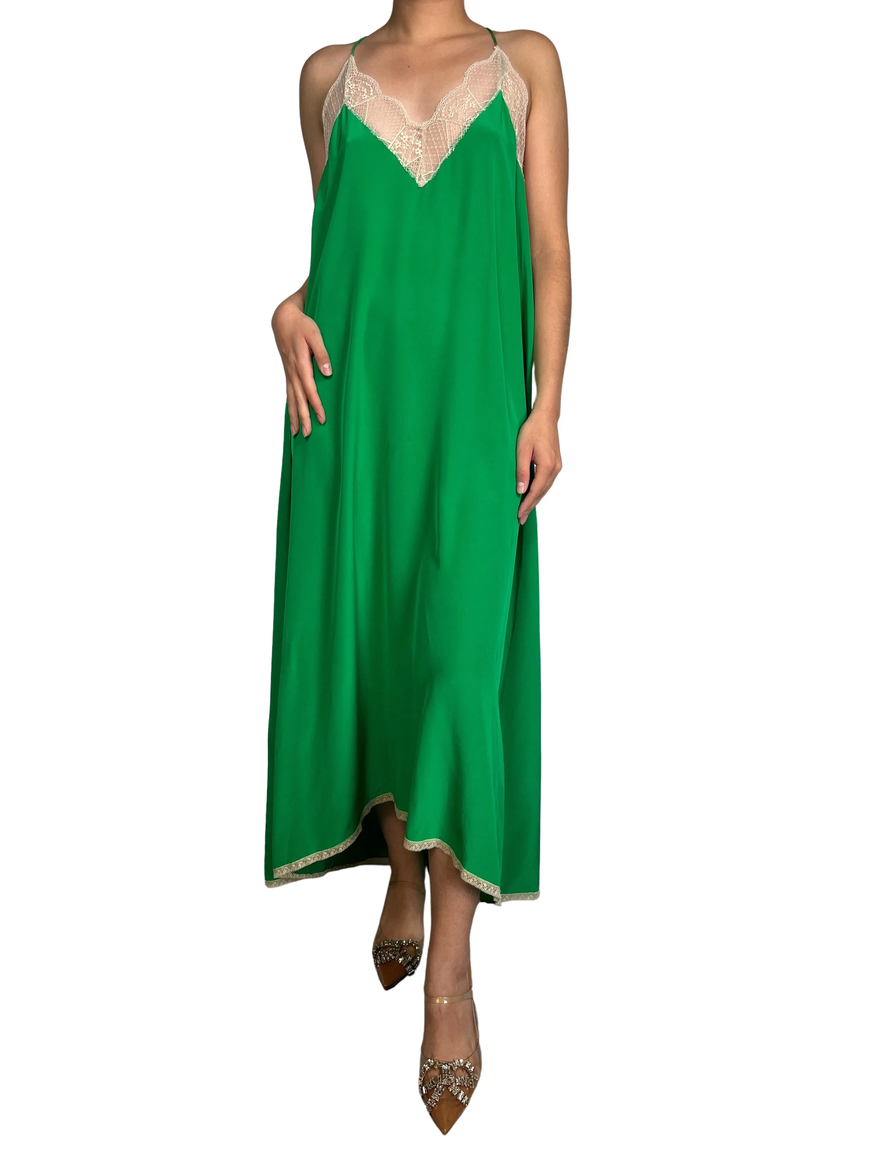 ZADIG & VOLTAIRE Vestido Seda Verde