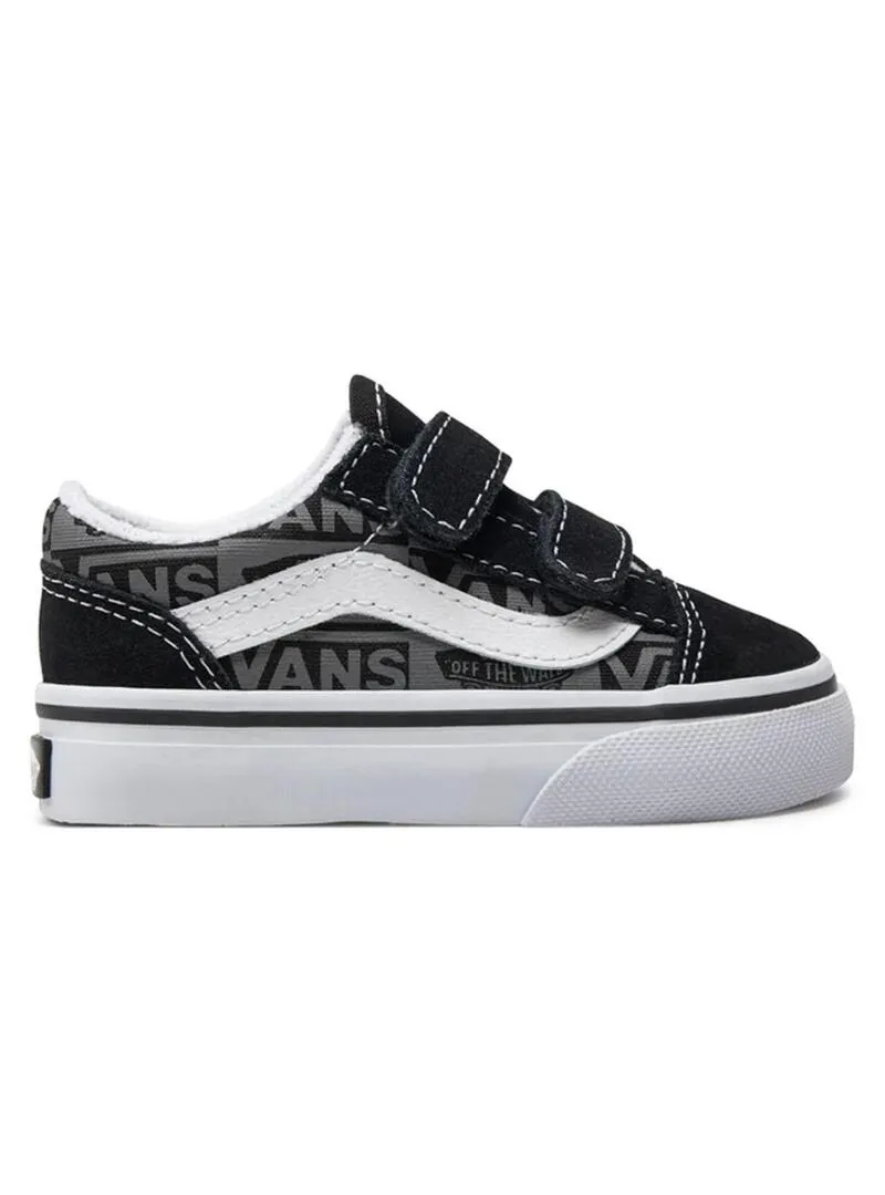 Zapatilla Baby Vans Old Skool Negra Logo