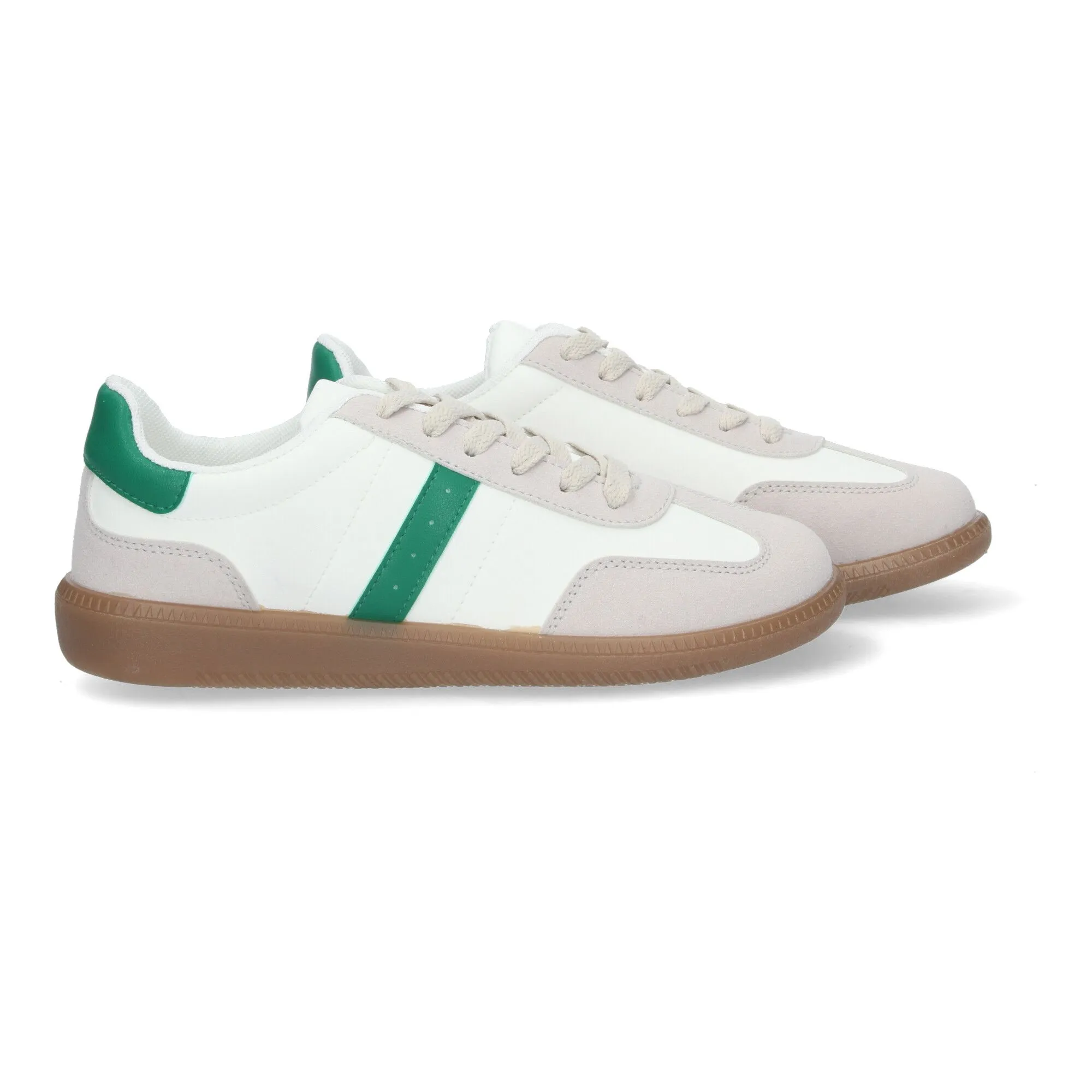 Zapatillas planas cómodas para mujer color verde EV321