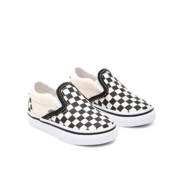 Zapatillas Vans Slip On  Beige/Negro/Cuadros